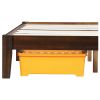 Full size Solid Wood Platform Bed Frame in Dark Brown Finish
