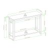 Modern Coastal Farmhouse Console Sofa Table in Gray Taupe Wood Finish