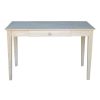 Unfinished Solid Wood Desk Laptop Computer Writing Table with Drawer