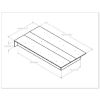 Twin size Platform Bed Frame in Royal Cherry Wood Finish