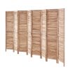 Wood Room Divider, 8 Panel Wood Folding Privacy Screen, 66.9 Inches Tall Indoor Louvered Partition Divider, Portable Decoration Screen