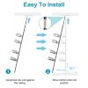 Corner Shower Caddy Tension Pole, Quick Setup, Rust-Free Bathroom Shower Organizer Corner for Bathtub Shampoo Storage, 4-Tier Adjustable Shelf