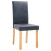 Dining Chairs 4 pcs Gray Faux Suede Leather