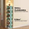 "Stackable Shoe Shelf - 9-Tier Compact Rack for Dorm Bathroom Corridor (Black/Blue)"