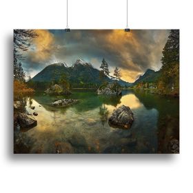 Hintersee Canvas Print or Poster (Type: Poster Print, size: 16" x 12" / 42cm x 30cm (approx))
